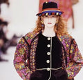 1990 Yves Saint Laurent Colourful Abstract Print Shirtwaister Dress