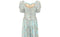 1990s Bespoke Embellished Lace and Crystal Turquoise Dress