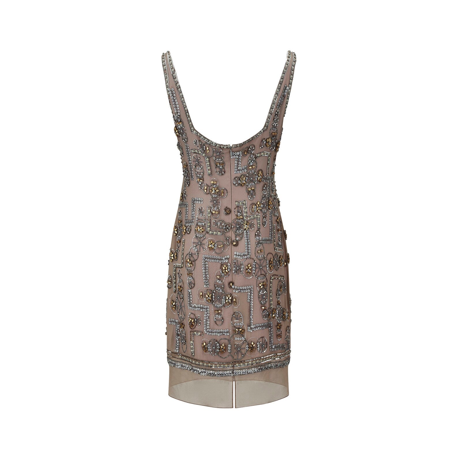 1990s Lindka Cierach Couture Beaded Shift Dress