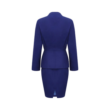 1990s Thierry Mugler Electric Blue Skirt Suit