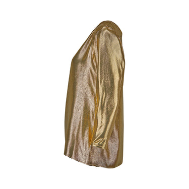 ARCHIVE - 1991 Documented Yves Saint Laurent Gold Metallic Lame Top