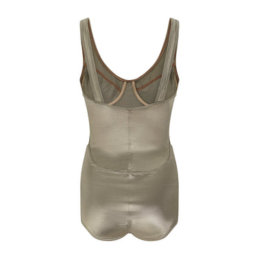 ARCHIVE - 1987 Alaia Runway Documented Pewter Swimsuit