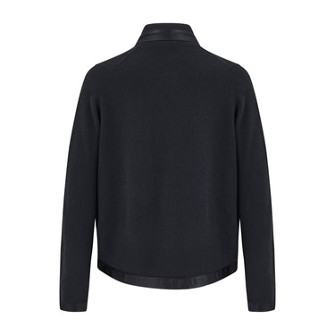 ARCHIVE - Fall 1983 Chanel Black Cashmere Cardigan with Satin Trim
