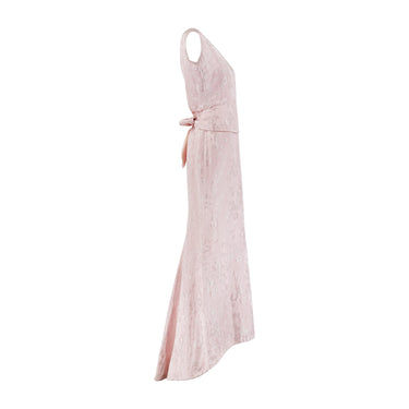 1999 Chloe Runway Documented Pink Jacquard Low-Back Gown