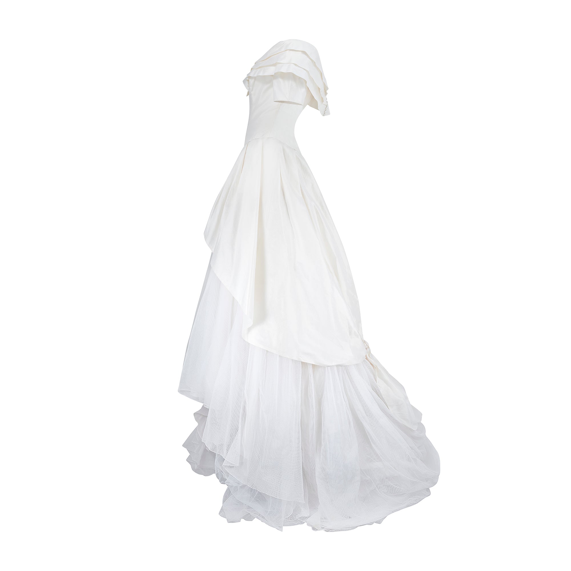 1990s Christian Dior Silk and Tulle Wedding Dress and Veil – CIRCA VINTAGE