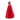 1990s Escada Couture Red Silk Taffeta and Metallic Lace Gown