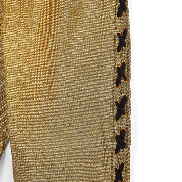 1989 Junior Gaultier Gold Lamé Lace-Up Trouser