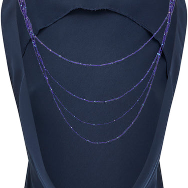 ARCHIVE - 1997 Runway Documented Richard Tyler Navy Slip Dress
