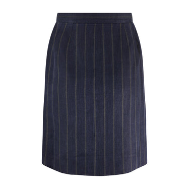 ARCHIVE - 2000 Runway Alber Elbaz for Saint Laurent Navy Pinstripe Skirt Suit