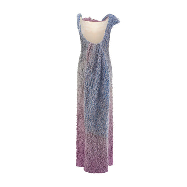 ARCHIVE - 1997 Christian Lacroix Haute Couture Knitted Lilac and Blue Dress