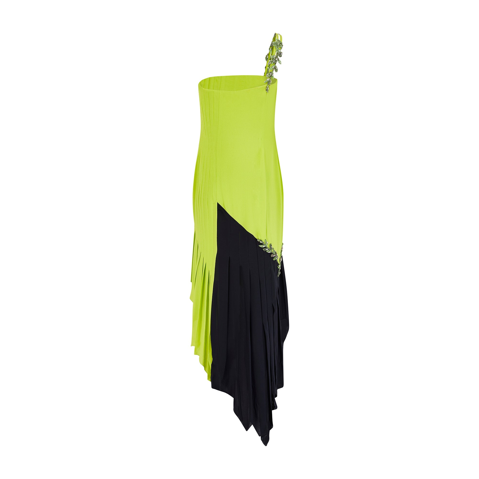 Green Versace Robe 1997 Runway Documented Versace Lime Green Embellished Dress – CIRCA VINTAGE