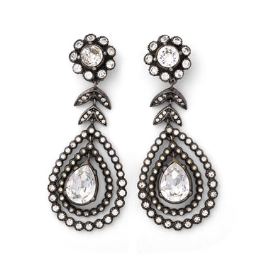 1997 Christian Dior Large Crystal Drop Earrings