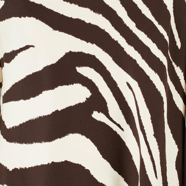 ARCHIVE - 1998 Thierry Mugler Documented Zebra Print Silk One-Shoulder Dress