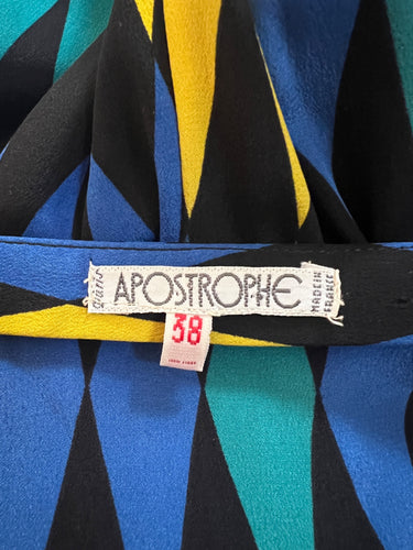 ARCHIVE - 1980s Multicoloured Harlequin Print Silk Jumpsuit with Pockets