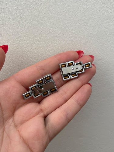 Broche duo en cristal des années 1950 avec clips de robe détachables