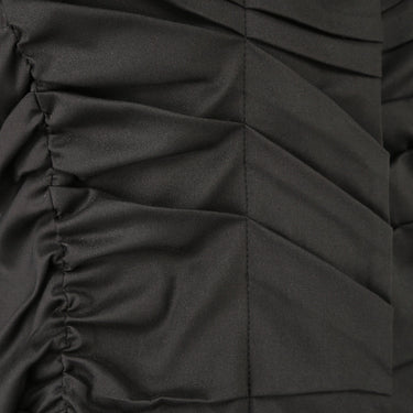 ARCHIVE - 2000s Donna Karan Silk Blend Dress Coat with Ruching Effect