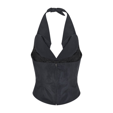 ARCHIVE - 2009 Vivienne Westwood Red Label Black Halter-Neck Top