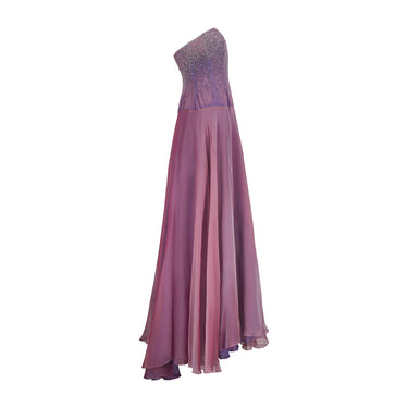 2001 Jean Paul Gaultier Haute Couture Purple Chiffon Beaded Dress