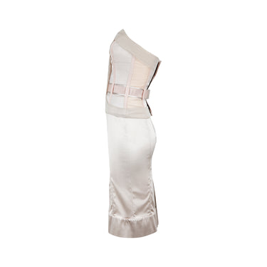 ARCHIVE - 2003 Runway Stella McCartney Pink Satin Corset Dress