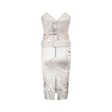 ARCHIVE - 2003 Runway Stella McCartney Pink Satin Corset Dress
