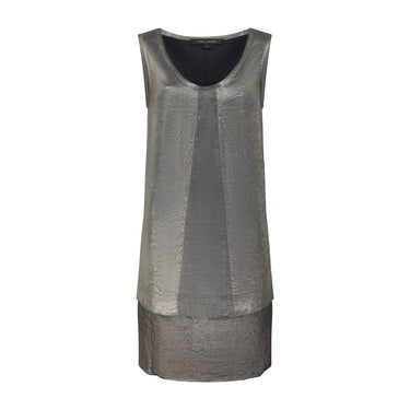 2000s Marc Jacobs Silver Lamé Flapper Dress