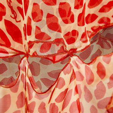 ARCHIVE - 2004 Tom Ford for Yves Saint Laurent Lip Print Silk Skirt