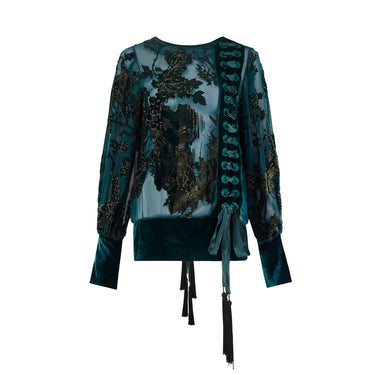 ARCHIVE - 2006 Runway Documented Roberto Cavalli Silk and Velvet Tunic