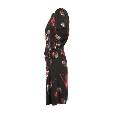 2007 Gucci Runway Art Deco Print Dress with Crystal Appliqué