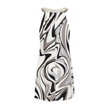 2007 Pucci Runway Black and White Linen Cotton A-Line Dress