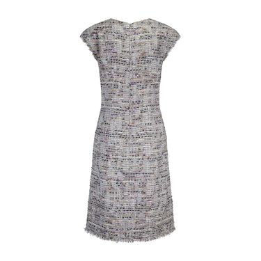 ARCHIVE - 2008 Chanel Silver Fantasy Tweed Double Breasted Dress Suit