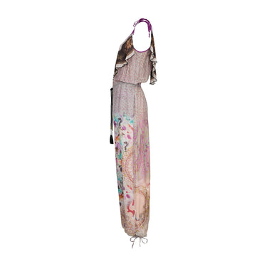 2010 Etro Runway Documented Purple Silk Boho Jumpsuit