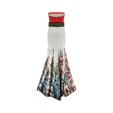 ARCHIVE - 2011 Carolina Herrera Runway Documented Floral Maxi Dress