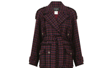 ARCHIVE - 2013 Runway Metiers d’Arts Chanel Purple Tweed Tartan Coat