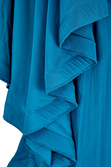 2015 Lanvin by Alber Elbaz Teal Tiered Maxi Dress