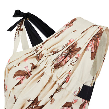 ARCHIVE - 2008 Resort Prada Silk Floral Box Pleat Maxi Dress