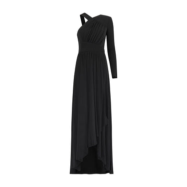 2019 Runway Documented Givenchy Black Silk One Sleeve Gown