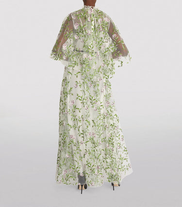 ARCHIVE - 2021 Giambattista Valli Runway Floral Embroidered Tulle Maxi Dress