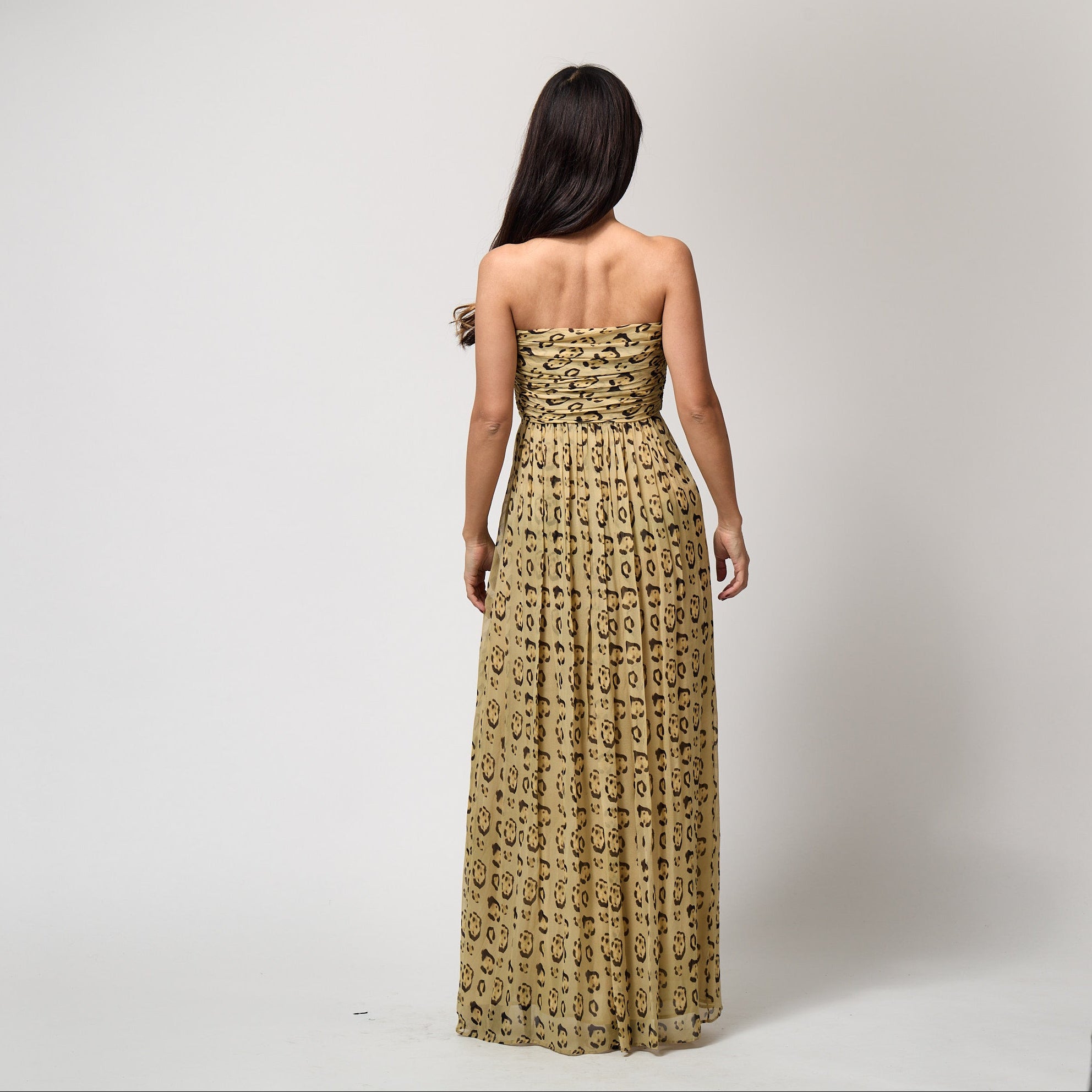 2013 Giambattista Valli Leopard Chiffon Strapless Maxi-Dress – CIRCA VINTAGE