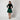 1983 Valentino Haute Couture Emerald Green Velvet and Wool Dress