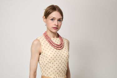 ARCHIVE - 1980s Yves Saint Laurent Haute Couture Pink Bead Necklace