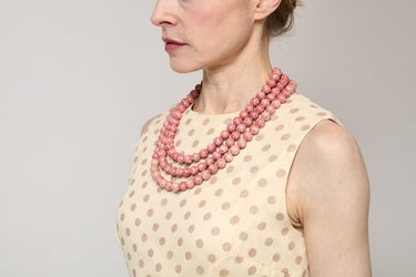 ARCHIVE - 1980s Yves Saint Laurent Haute Couture Pink Bead Necklace