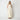1960s Malcolm Starr White Brocade Empire-Line Wedding Dress