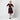 ARCHIVE - 1950s Suzy Perette Satin Black and Red Rose Print Dress