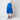 1970s Hermès French Blue Pleated Skirt with Leather Belt Detail