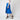 1970s Hermès French Blue Pleated Skirt with Leather Belt Detail