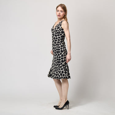 2000s Valentino Monochrome Embroidered Cotton Dress
