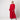1970s Jean Muir Red Moire Jersey Long-Sleeved Maxi Dress