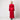 1970s Jean Muir Red Moire Jersey Long-Sleeved Maxi Dress