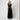 1992 Thierry Mugler Runway Black Satin and Velvet Maxi Dress