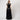 1992 Thierry Mugler Runway Black Satin and Velvet Maxi Dress